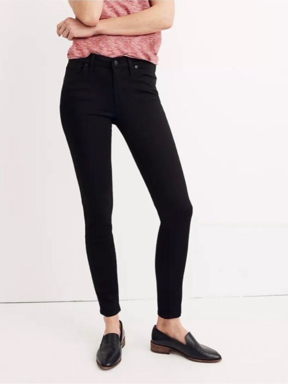 NWT Madewell 8" Skinny Jeans in Black Carbondale Wash Size 28 G7683